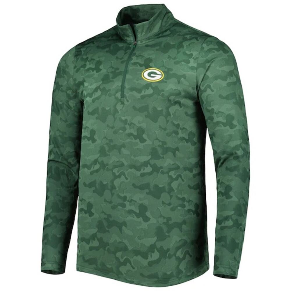 Green Bay Packers Antigua Green Brigade Quarter-Zip Pullover Shirt Men’s Size XL